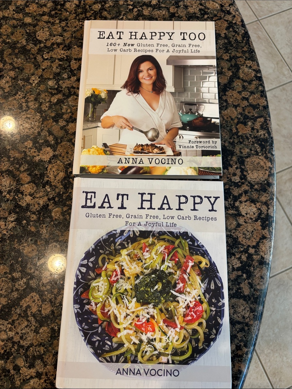 NEW NEVER USED Eat Happy Too & Eat Happy Hardcover Cookbook Set - White
